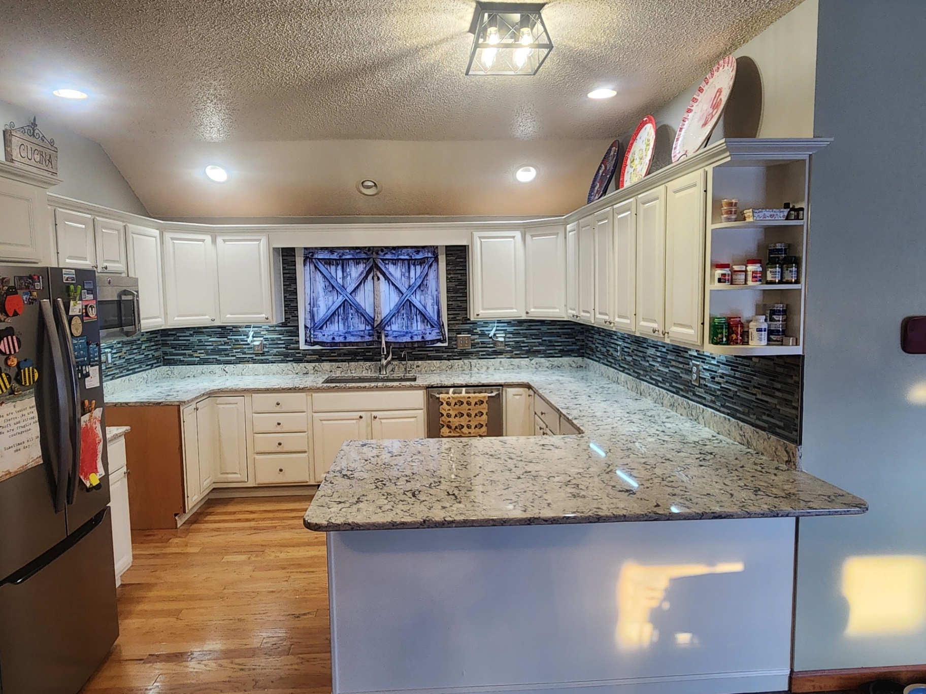 Vaulted farmhouse kitchen — Atwell Family